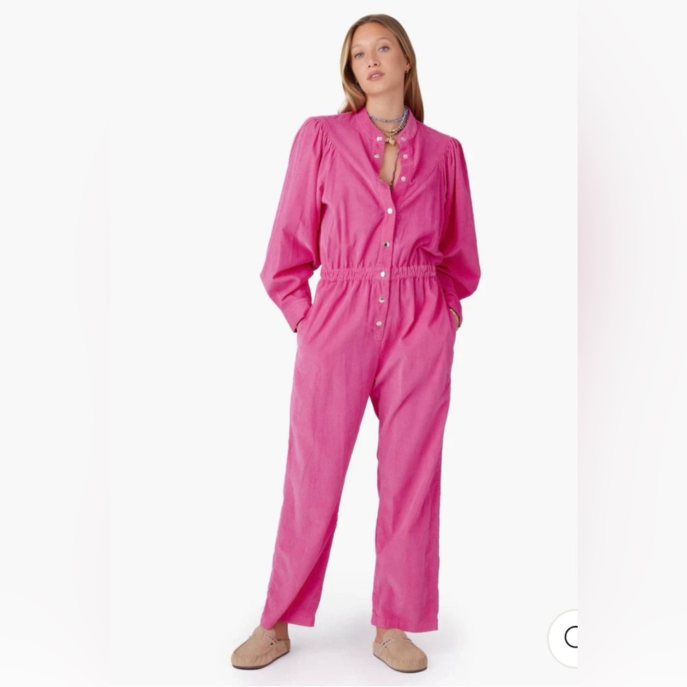 Xirena Emerick Courduroy Jumpsuit Pink Peony